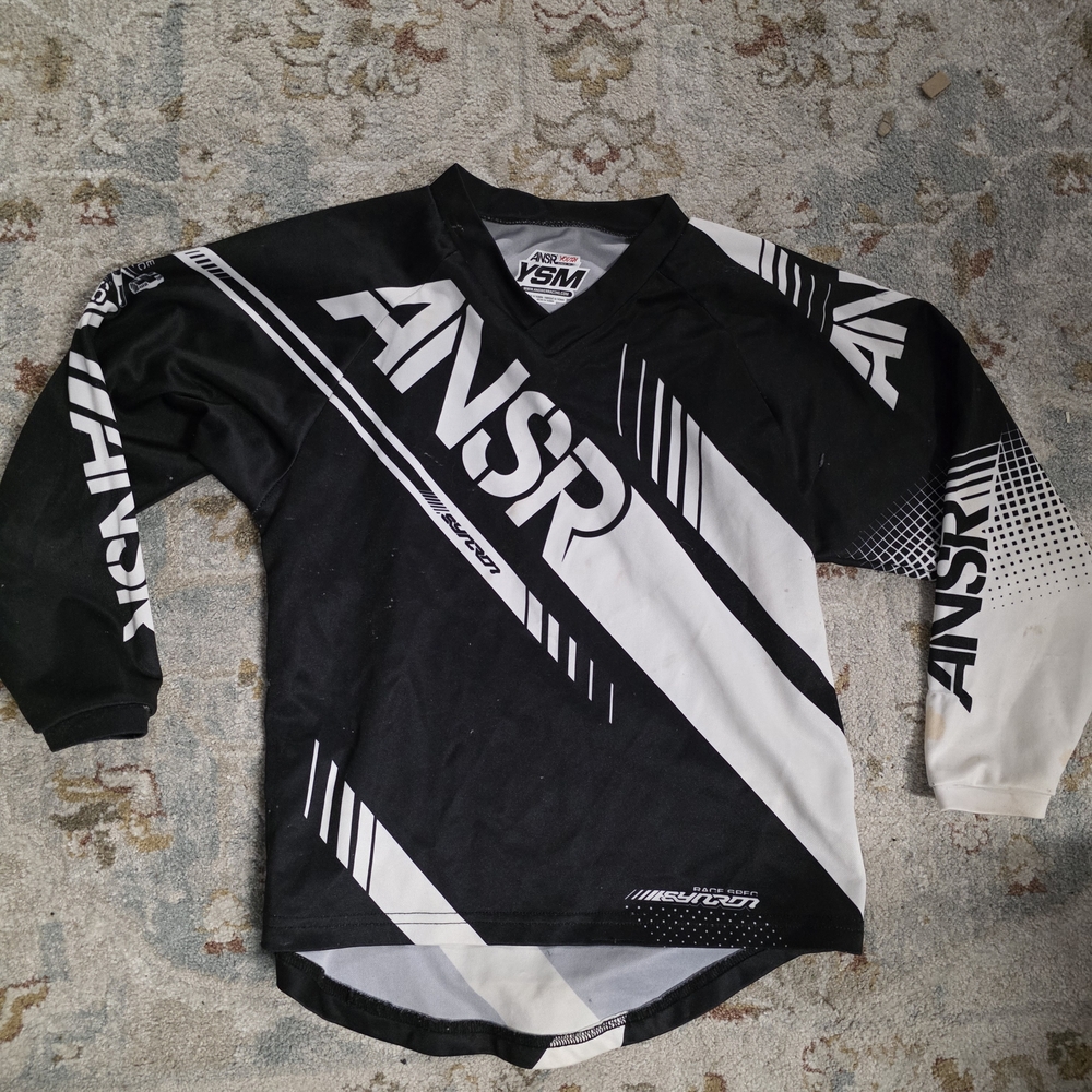 Answer Racing Youth Motocross Jersey - White/Black